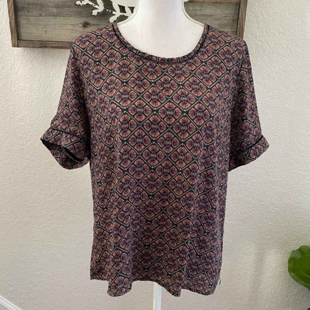 Scotch&Soda printed shirt sleeve blouse size ladies L